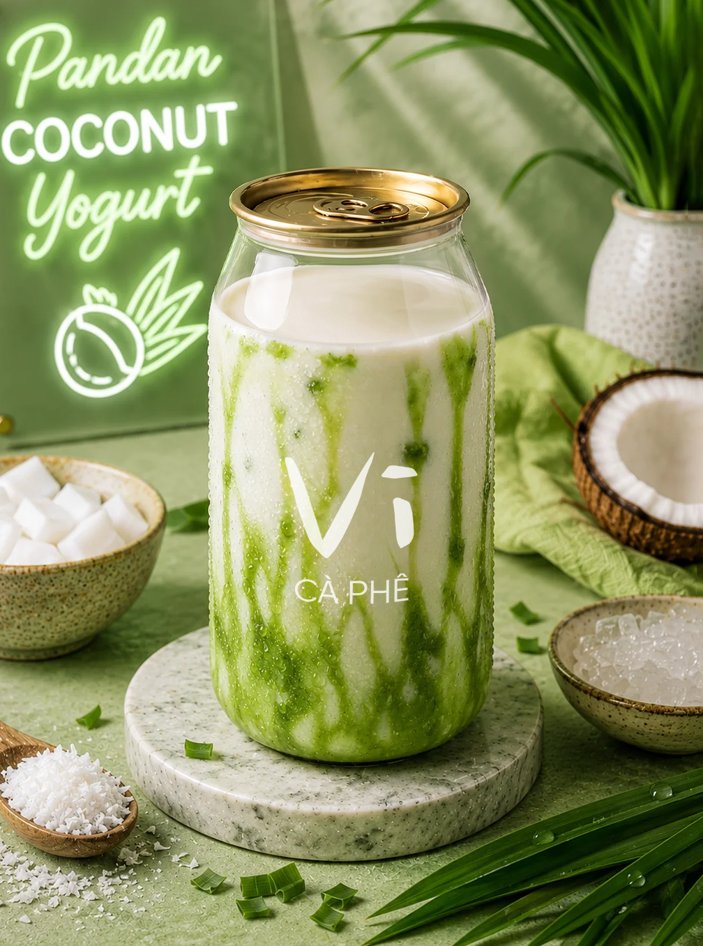 Pandan Coconut Yoghurt